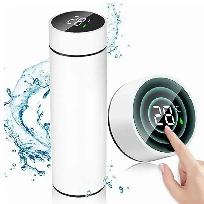 Smart LED Temperature Bottle β 500ml Stainless Steel Thermos | Hot & Cold Vacuum Flask with Touch Display