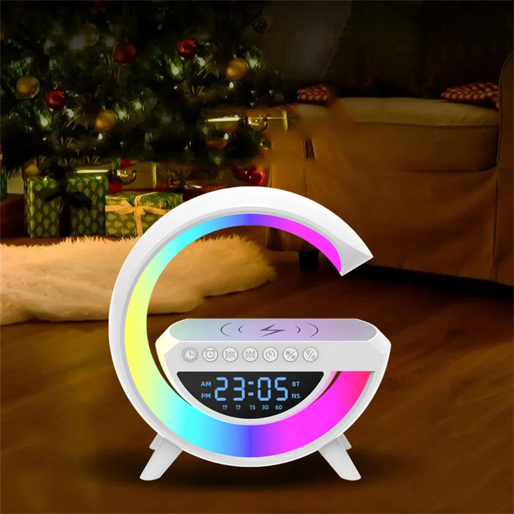 🔥 4-in-1 Wireless Charger Lamp with Sound & RGB Light