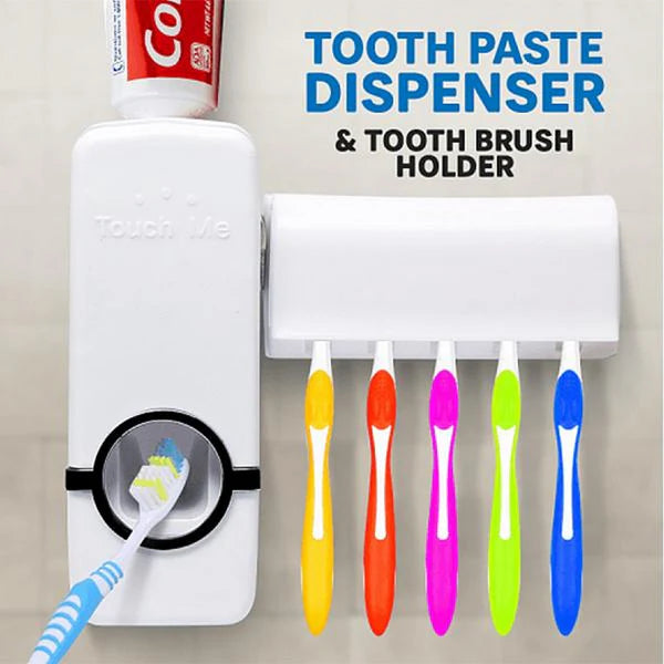 Toothpaste Dispenser & Brush Holder